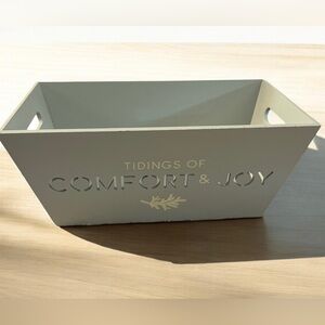 Decorative Christmas Wooden Storage Basket